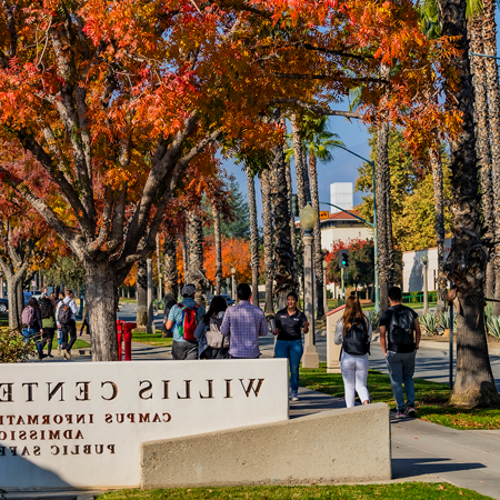 Redlands Willis Center view of campus